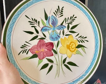 Vintage Stangl dinner plates...4 Stangl Country Garden plates...hand painted plates...1956 to 1978...set of 4.