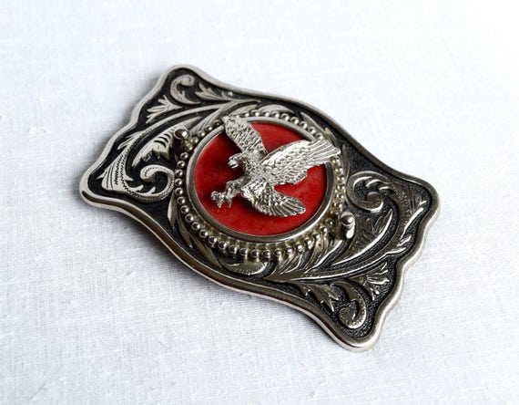 Vintage eagle belt buckle…flying eagle buckle. - image 1