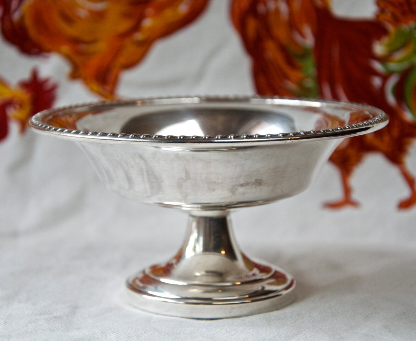 Vintage Art S CO pedestal candy dish...small silver plate Etsy