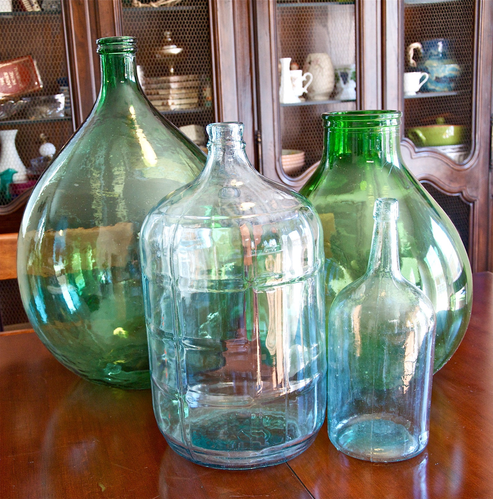 Large vintage carboy...5 gallon light blue glass water jug... Etsy