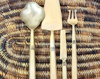 Vintage Thai bronze bon bon spoon, pie server, cheese knife, pickle fork…PCS...pick one.