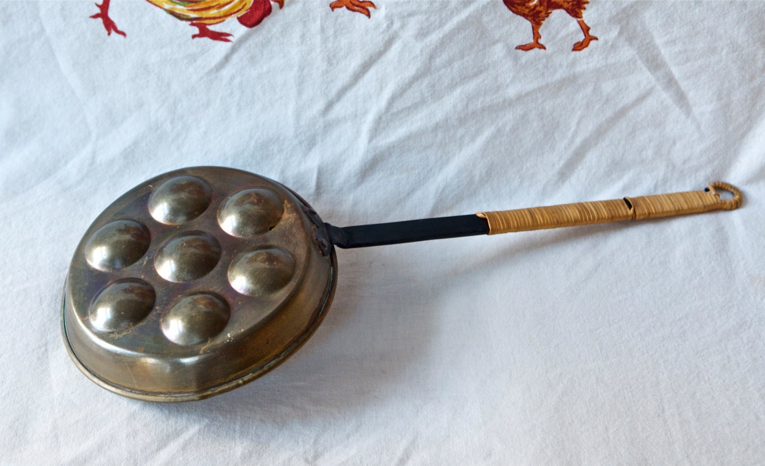 Vintage Brass Egg Pan...brass Egg Poacher With Long Handle. Etsy