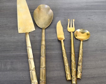 Vintage Thai bronze pie server, bon bon spoon, butter knife, pickle fork, or sugar spoon...pick ONE.