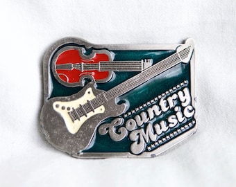 Country Music Band Banjo Guitar & Square Dancing Belt Buckle Bundle Line Dancing Music Country Banjo Fiddle Dance Square 90s NOS  main image 4