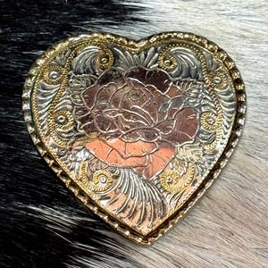 Montana Silversmith Heart Buckle - Etsy display picture 2