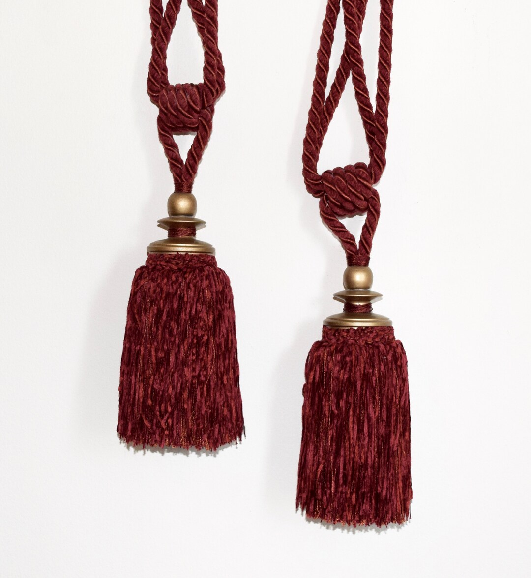Vintage Tassels...large Drapery Tiebacks...weighted Curtain Tiebacks