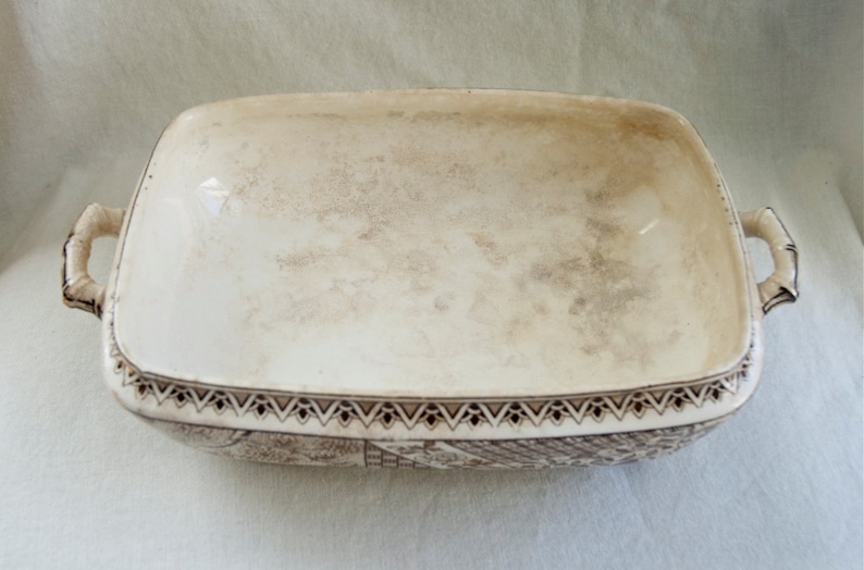 Antique Burmah WH Grindley and Co Tunstall vegetable bowl...c.1880-1891\u2026rare.