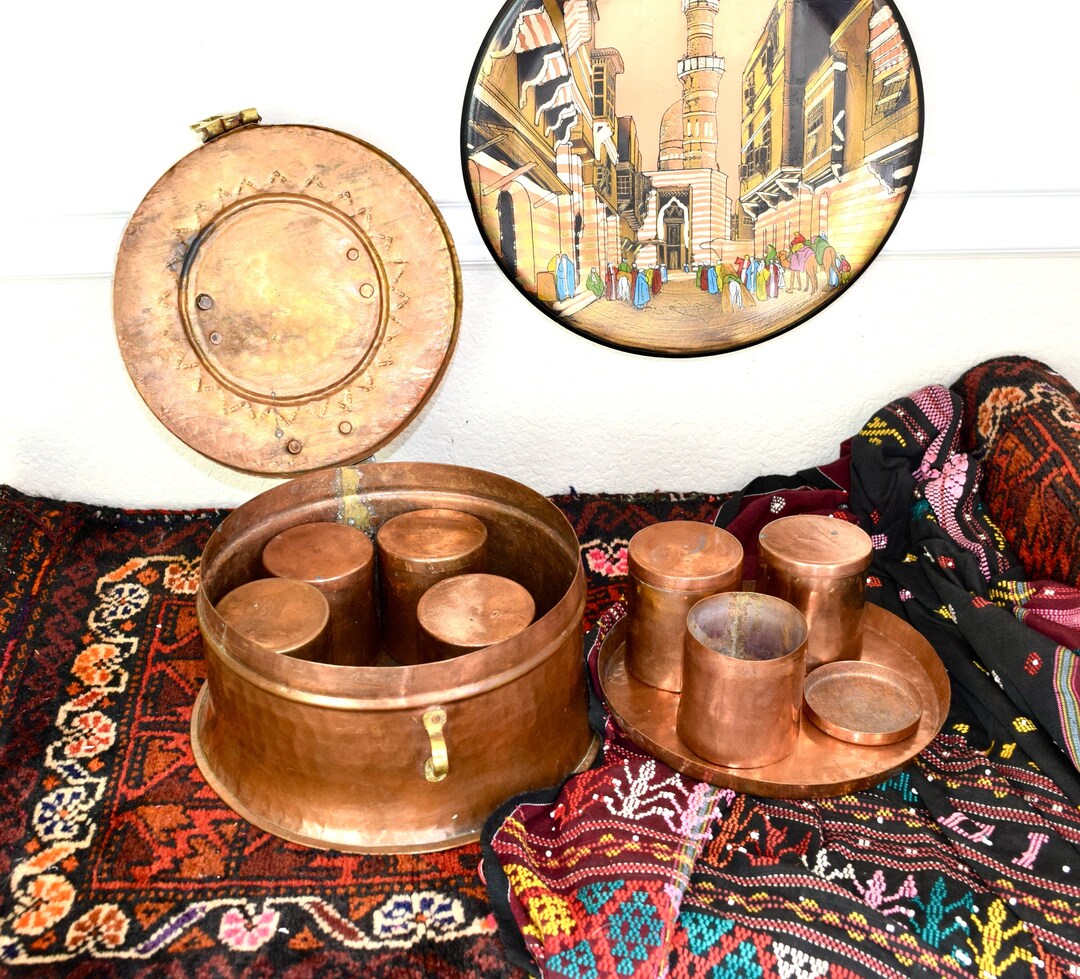 Pandan Box Vintage Middle Eastern Copper Betel Box...copper Pandan Box...pan Dan ...