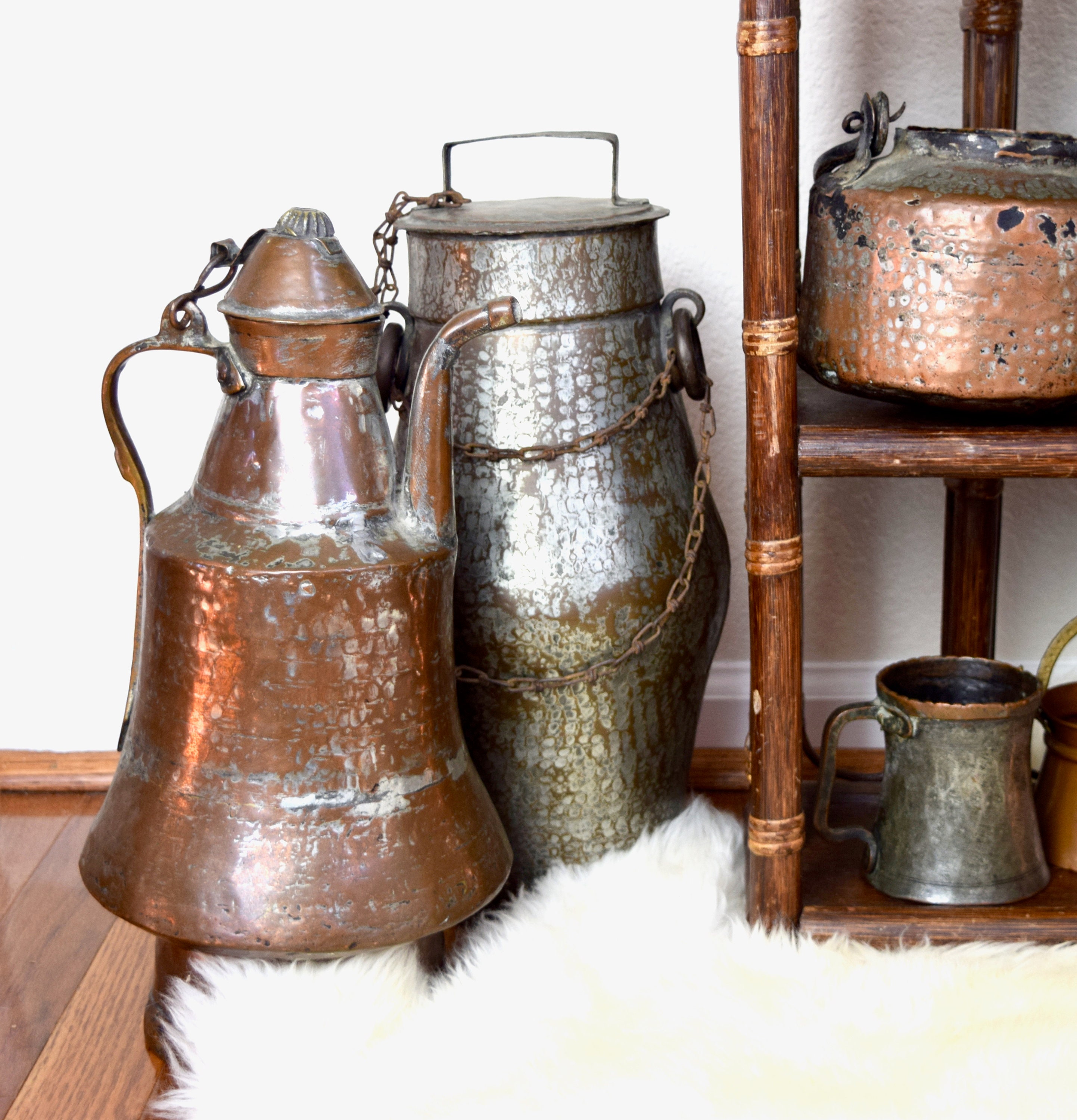 Vintage Copper Water Jug...turkish Copper Jug...middle Eastern Etsy