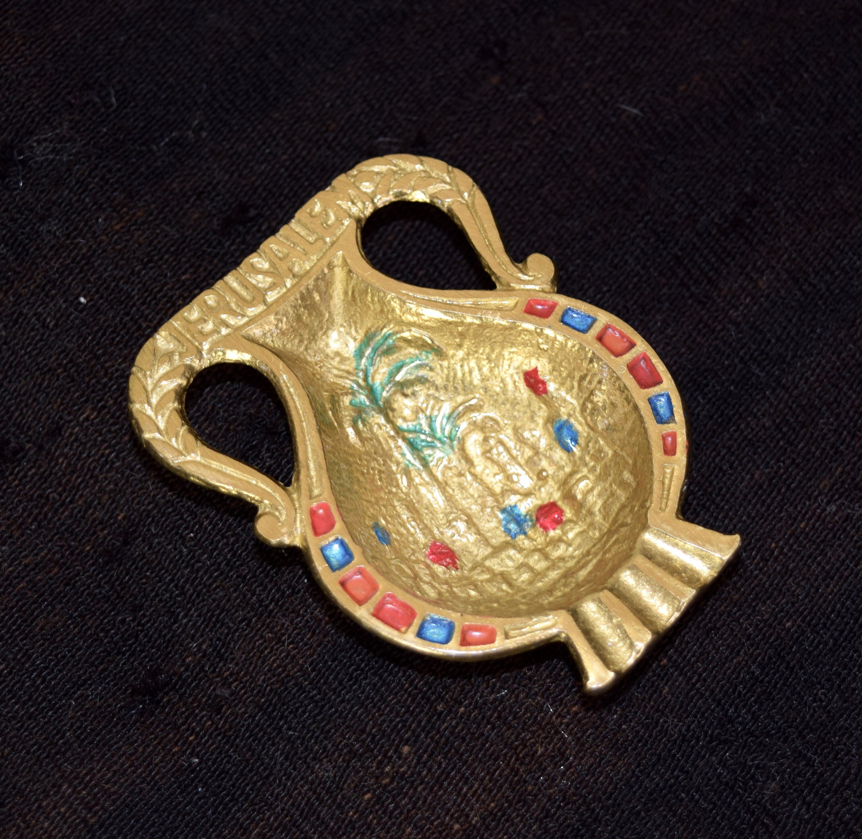 Vintage Israeli brass dish signed Jerusalem...small brass Etsy