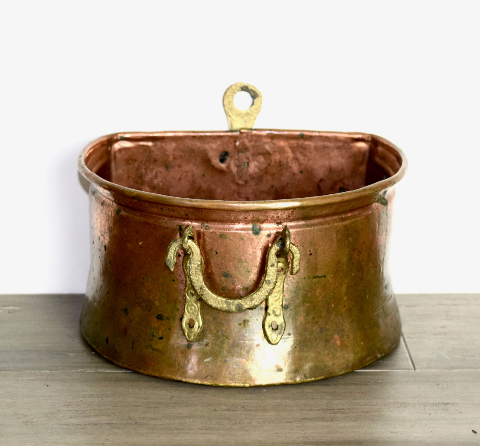 Vintage Turkish copper planterwall hanging planter...copper Etsy