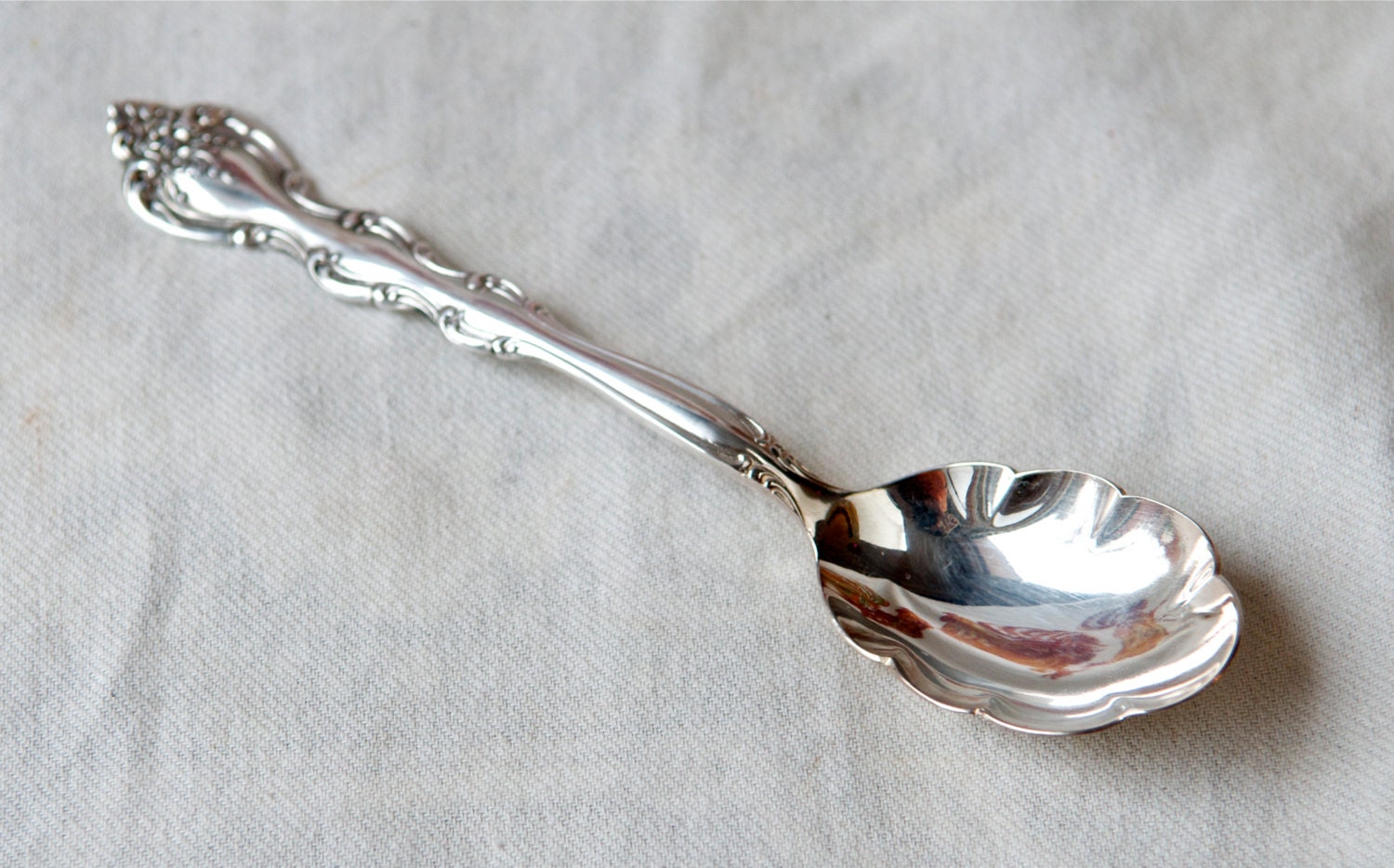 Silver plate sugar spoon by International Silver Co. Etsy