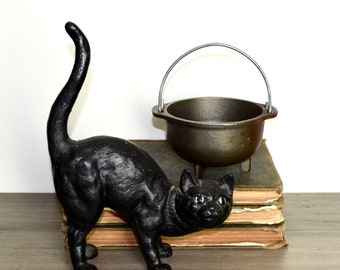 Vintage cauldron...cast iron cauldron...asian pot...incense burner...