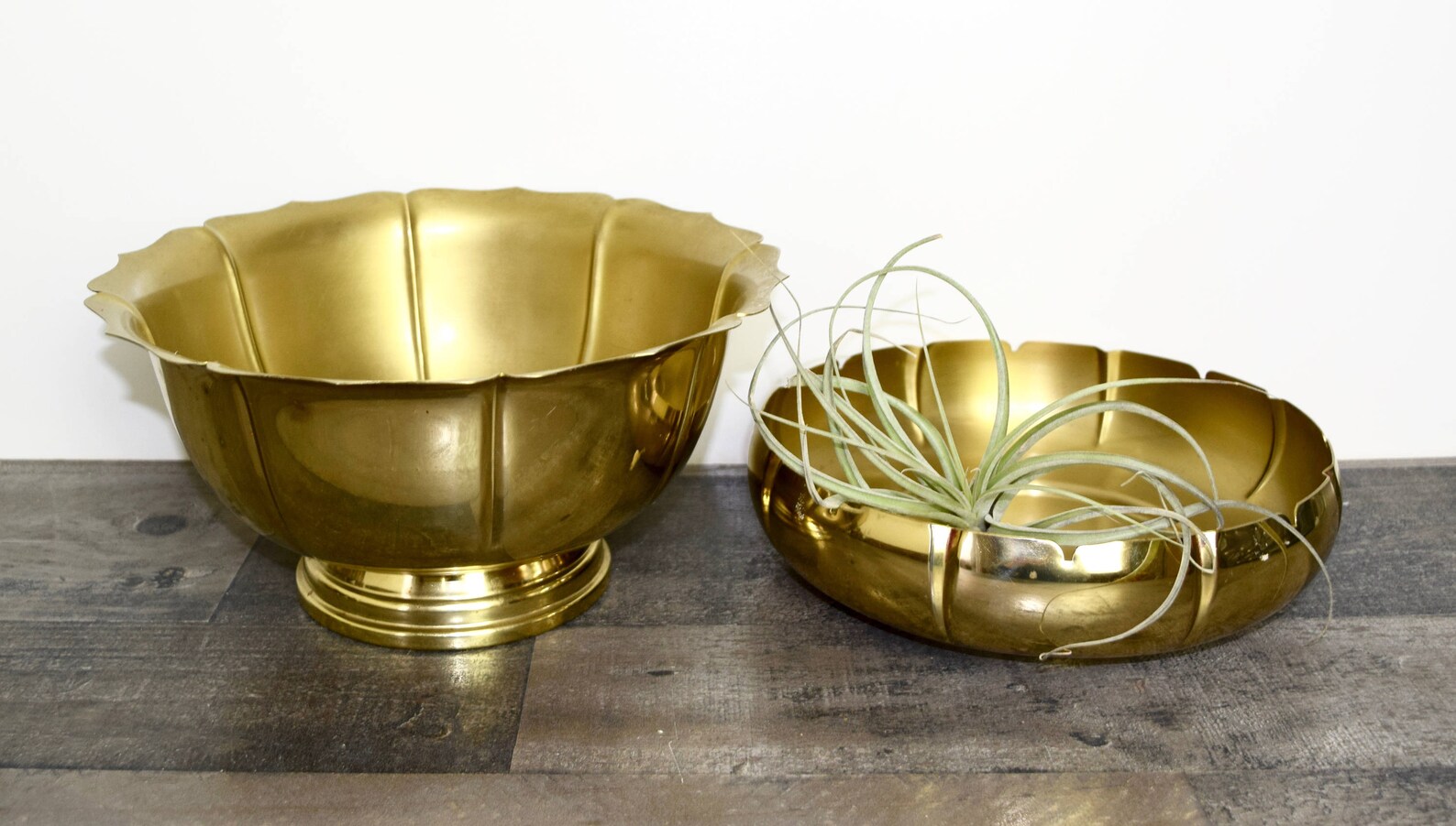 Vintage Brass Pedestal Bowl...baldwin Brass Bowl on Etsy