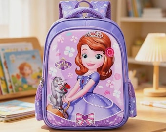 Princess Sofia Kids Backpack, Purple Girls Preschool Backpack