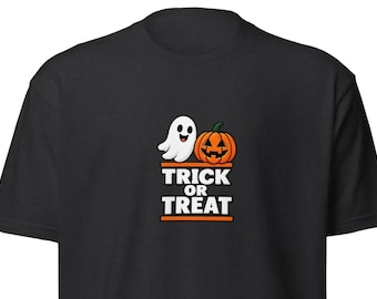 Bus eller godis-tröja, t-shirt för Halloween, rolig Halloween-tröja