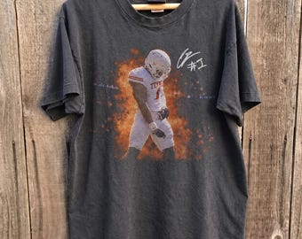 Vintage Colin Simmons Grotesque Sack Celly Shirt, College Football Graphic Tee, Texas College Game Day Outfit