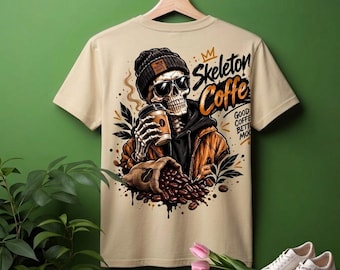 Skeleton Coffee DTF Transfer, Cold Like My Soul Halloween Design, Funny Skull Iron On Ready to Press