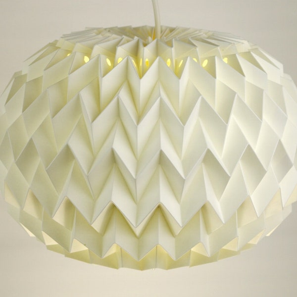 PEBBLE: Origami Paper Table Lamp / Floor Lamp / Pendant / Lamp Shade - White