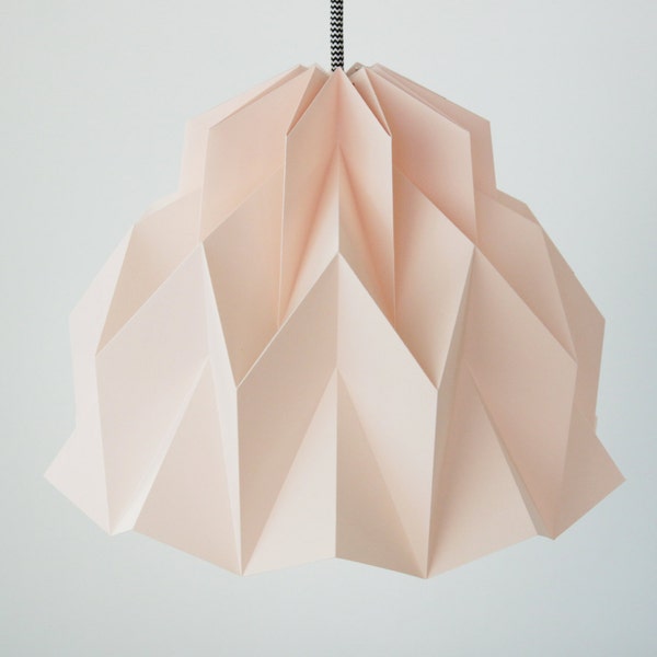 RUFFLE: Origami Paper Lamp Shade - Pink / FiberStore by Fiber Lab
