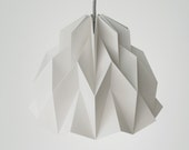 RUFFLE: Origami Paper Lamp Shade - Grey / FiberStore by Fiber Lab