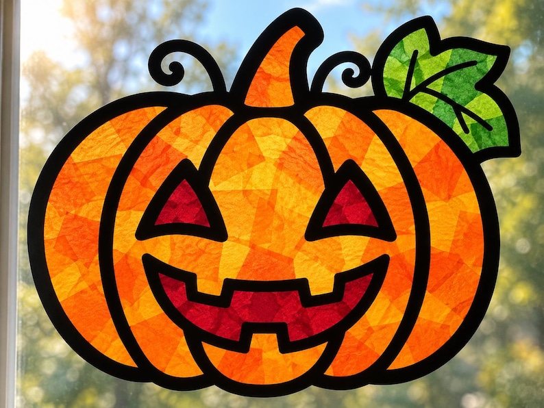 Pumpkin Craft Printable, Paper Collage Craft for Kids, Halloween ...