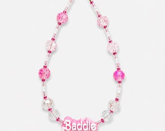 Vices Collection - Handmade funky custom Baddie Barbie beaded bag charm / key chain