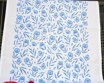 Porcelain Floral Cotton Tea Towel | 100% Cotton | Highly  Absorbent | Pretty Kitchen | English Countryside | Florals
