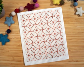 Geometric Swedish Dishcloth | Sponge Cloth | Reusable Ecofriendly Paper Towel Alternative