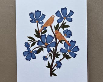 Birds in Love Greeting Card | Blank Note Cards | Any Occasion | Matte Card