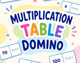 Un rompecabezas de dominó para aprender la tabla de multiplicar