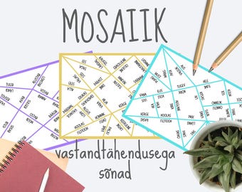 Pusle mosaiik vastandtähendusega sõnad