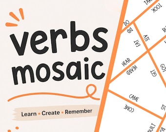 Un mosaico de rompecabezas para aprender verbos