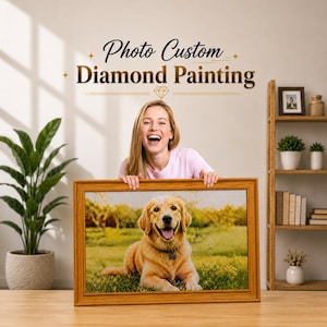 Ritratto personalizzato con pittura a diamante, kit per trasformare una foto in un'opera d'arte, ricordo personalizzato