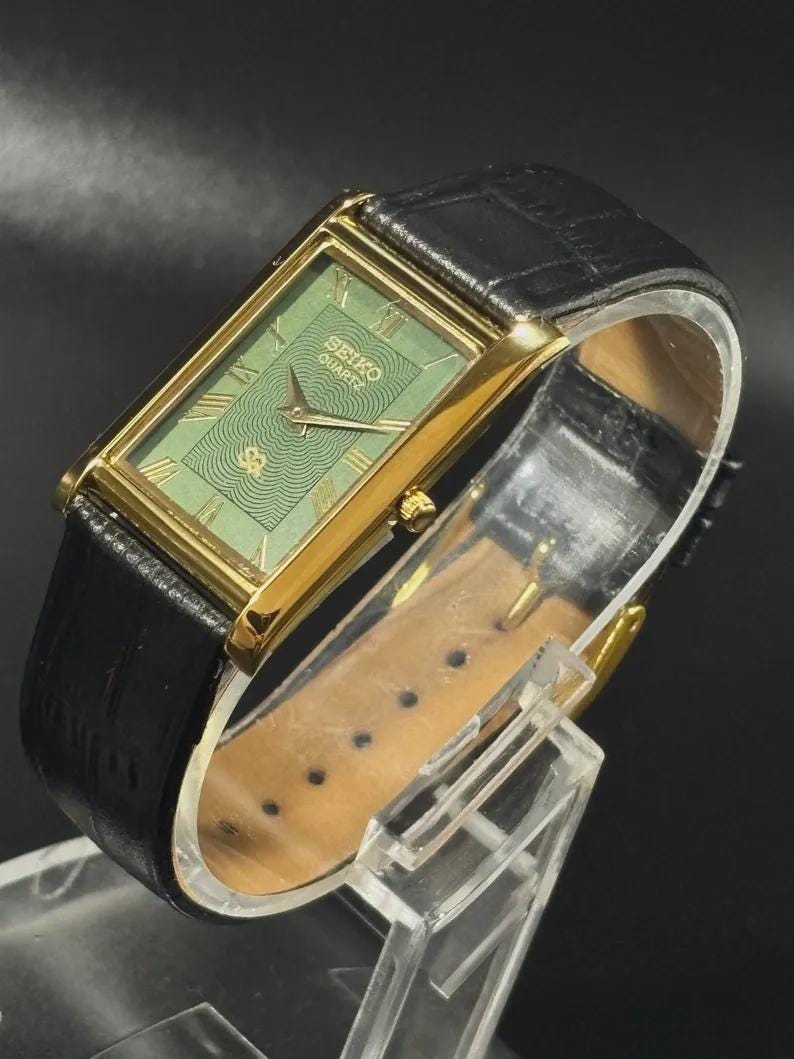 Seiko tank quartz - Etsy 日本