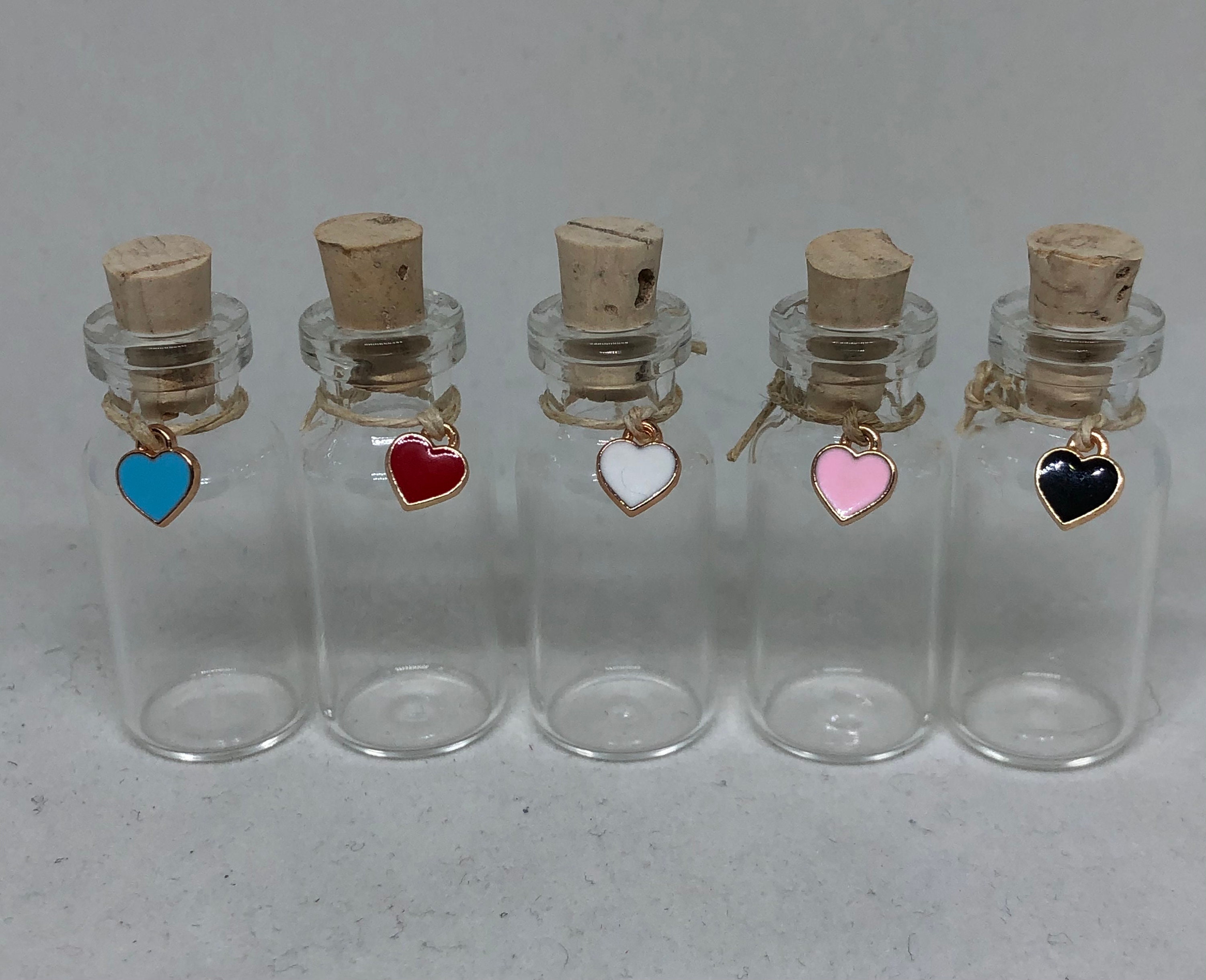 Small heart keepsake glass vial for lock of your treasured pets fur.