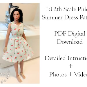 PDF Pattern 1:12 Scale Doll Clothes, DIY Shirt and Trousers Sewing Pattern  