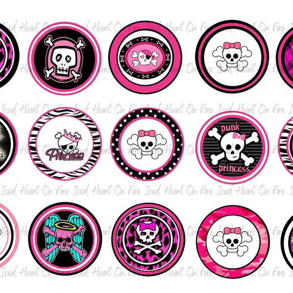 Skull Bottle Cap Etsy