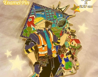 Builderman Themed Enamel Pin, With Handmade Gradient Colors! (Free Gift available)