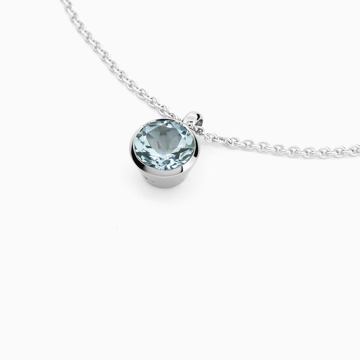 Blue topaz jewelry blue topaz necklace white gold necklace | Etsy
