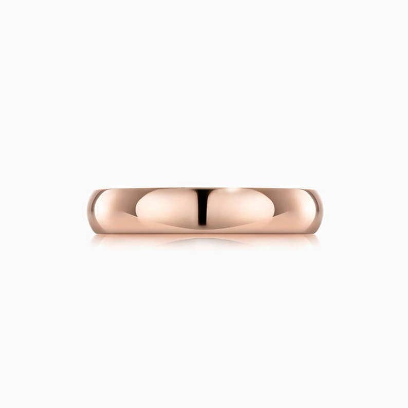 rose gold traditional man wedding band yellow gold man custom bands simple white gold nickel free ring 4.00mm Classic wedding ring