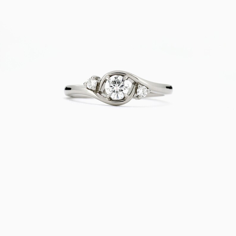 moissanite engagement ring etsy