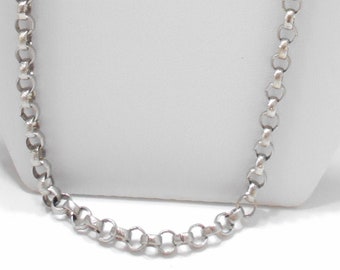 Vintage 22" Silver Tone Link Necklace (6024)