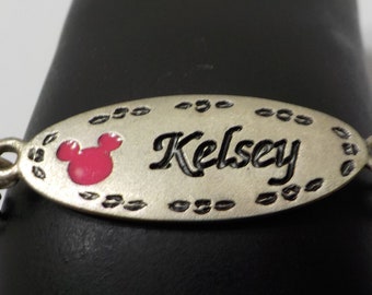 Vintage Disney I.D. Bracelet 8439 Personalized For Kelsey