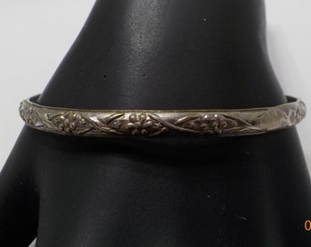 Vintage Taxco Bangle Bracelet (287) Mexican Silver