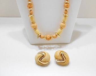 Vintage Lightweight Demi Parure (1615) Necklace & Clip Earrings