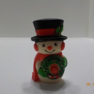 Vintage Christmas Snowman Brooch (344)