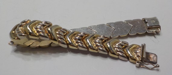 Vintage Sterling Bracelet (19) Italy Milor--Safet… - image 5