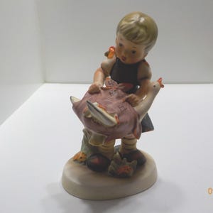 Vintage Napcoware AHIH, Parting Friends (18-2) Hummel-Like Little Girl With Goose