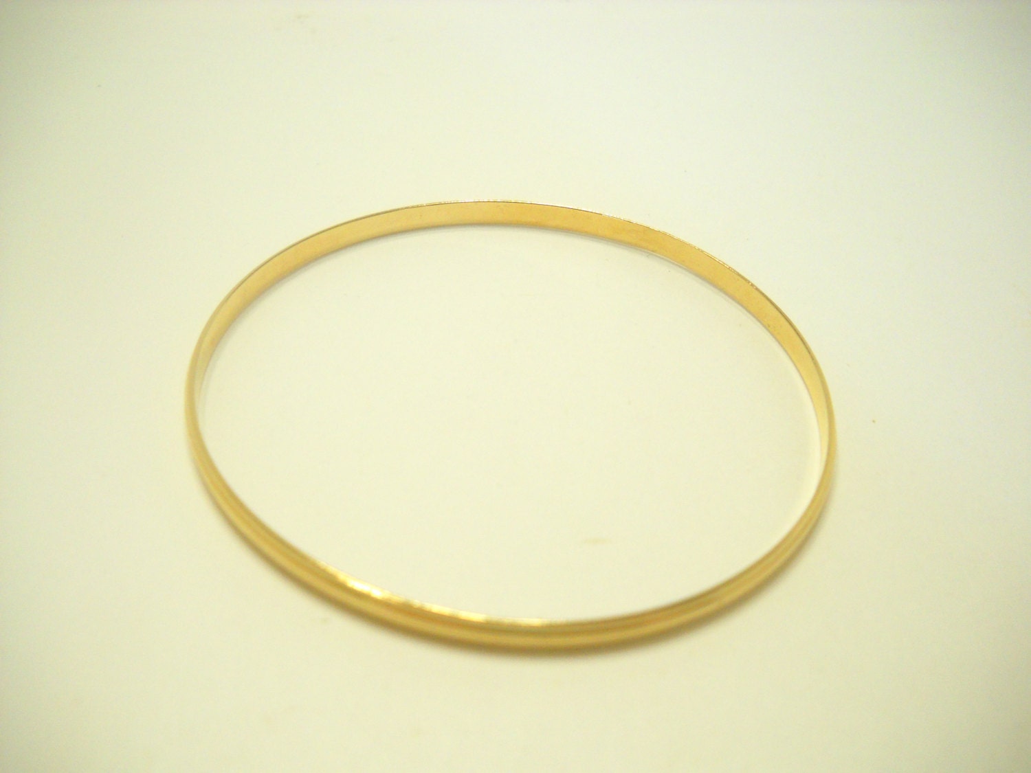 Vintage Gold Tone Ridged Bangle (9713) - Etsy